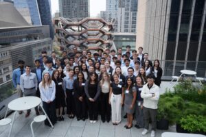 student interns at Schroders (SDR.L) office in new york
